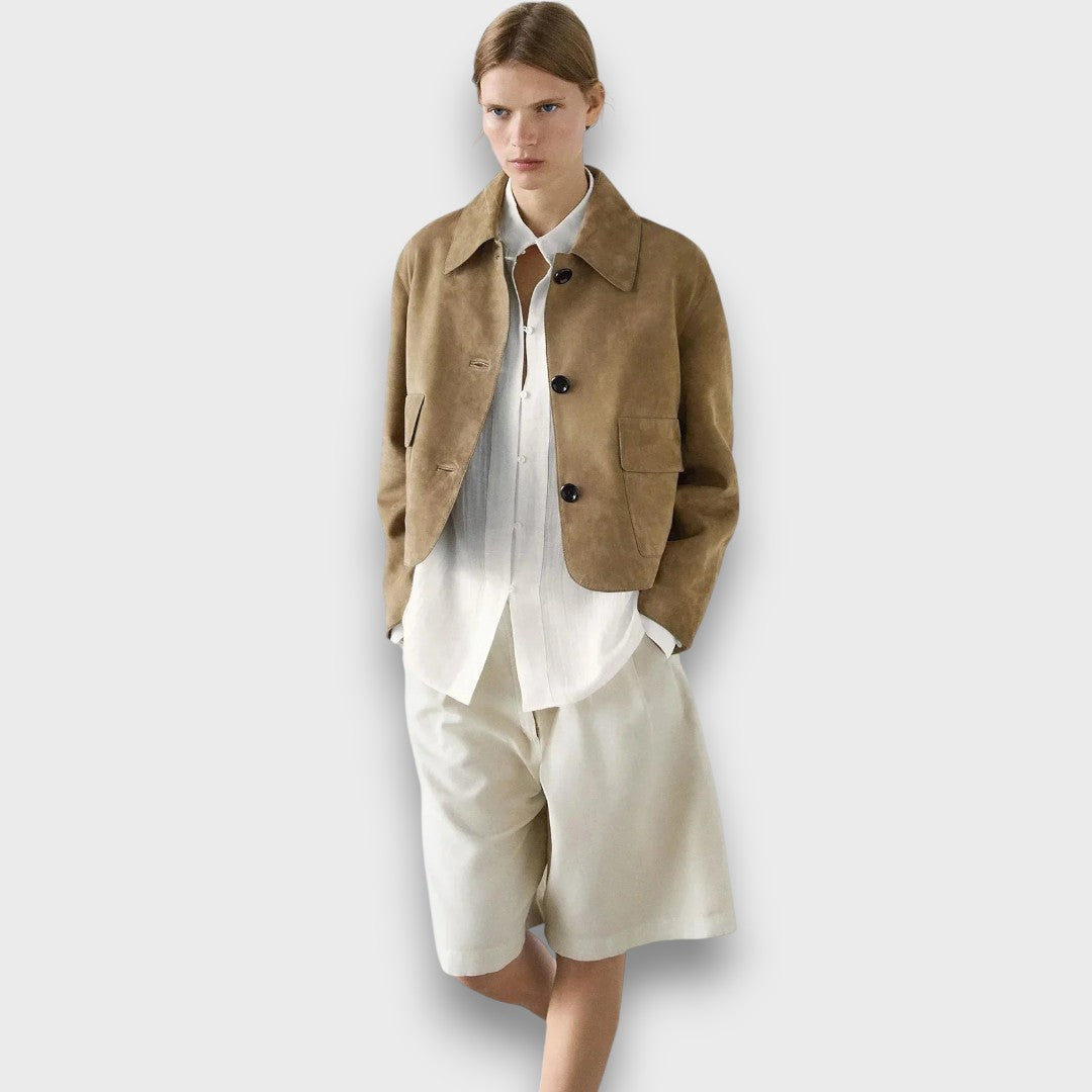 Naomi – Elegante Wildlederjacke mit klassischem Schnitt
