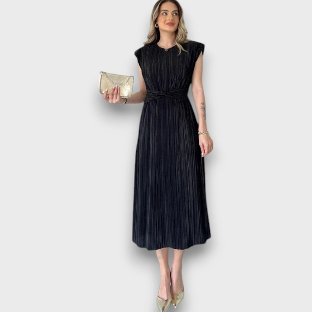 Nirelle – Plissiertes Midikleid mit Taillendetail