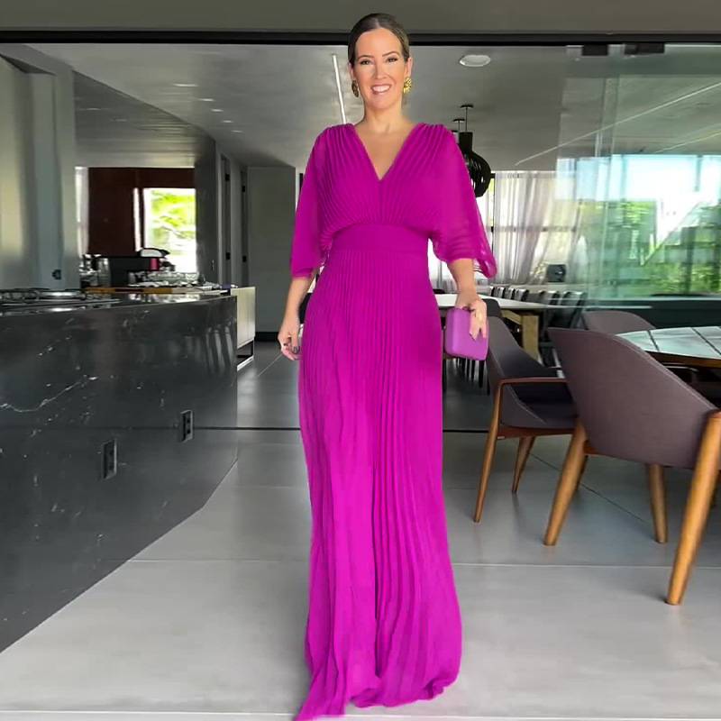 Aurele – Elegantes Fliessendes Plisseekleid