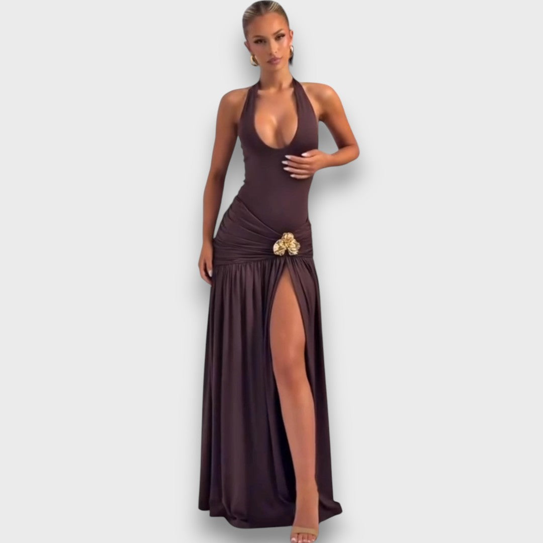 Merion – Sommerkleid mit Schlitz und Taillendetail