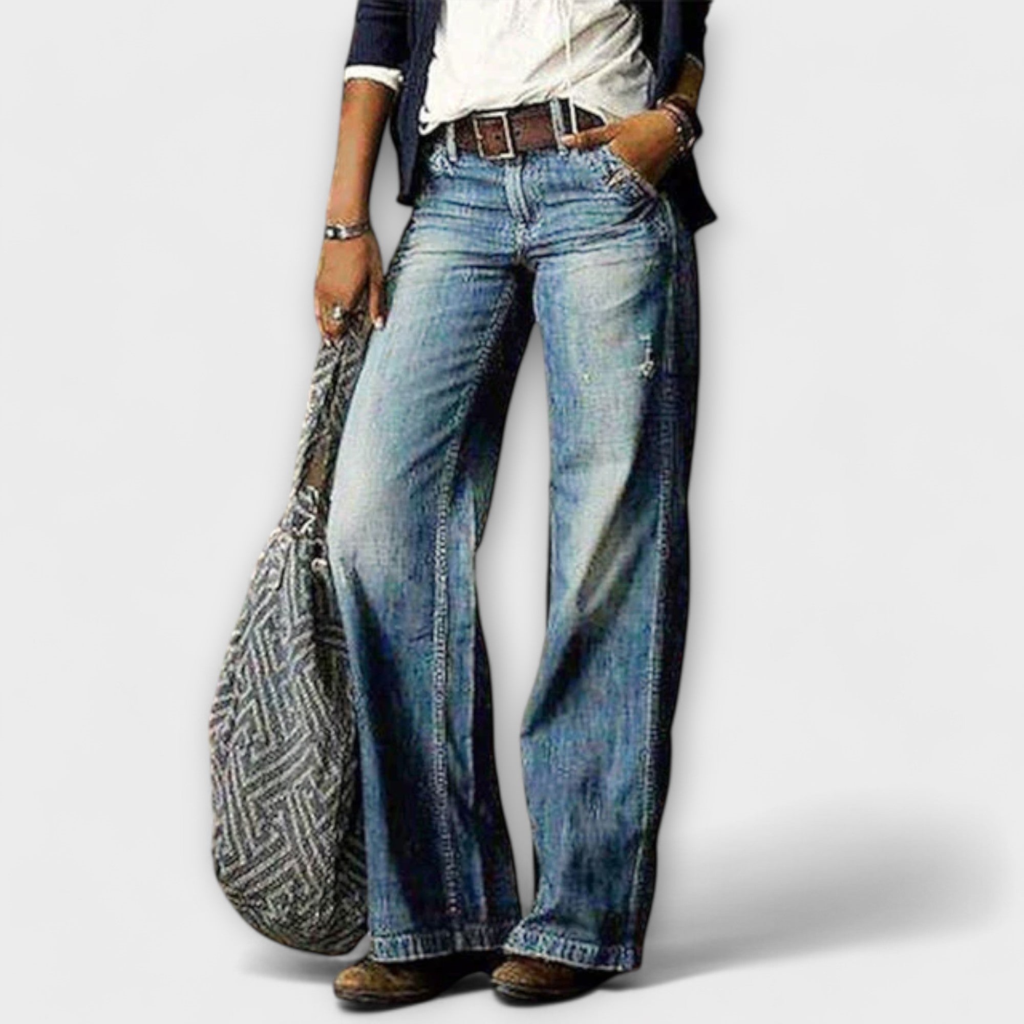 Neless – Weite Jeans mit High-Waist