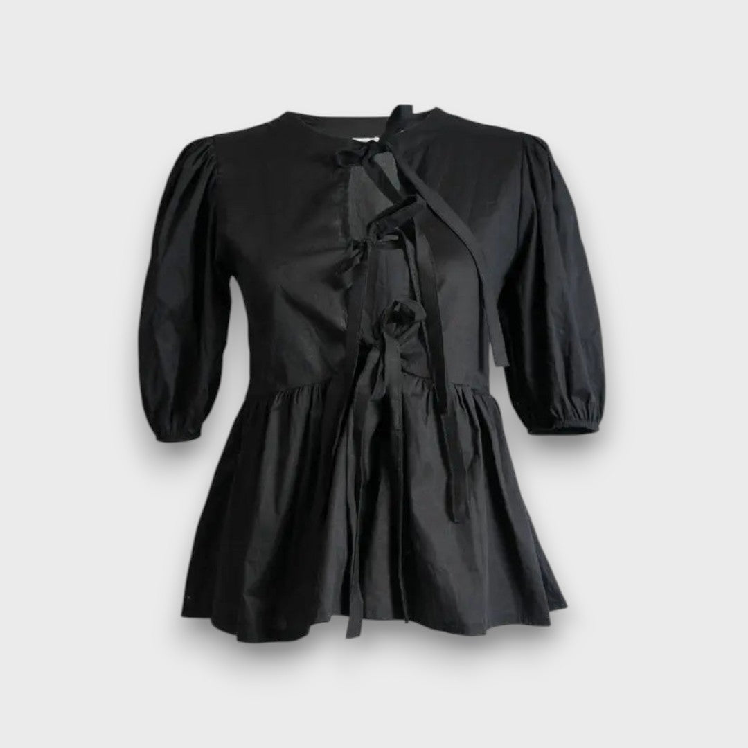 Liora – Romantische Bluse mit Schleifendetail