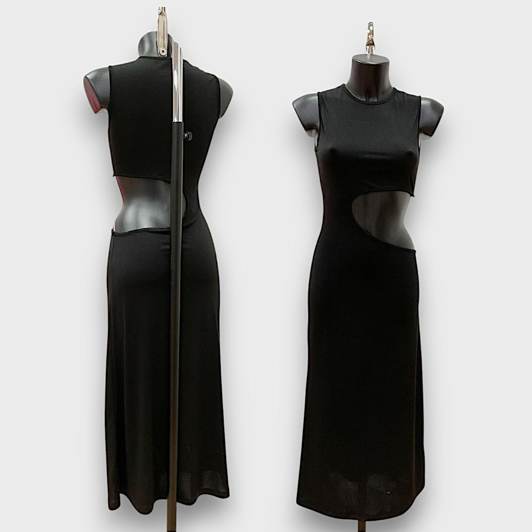 Nathan – Schwarzes Kleid mit Cut-Out