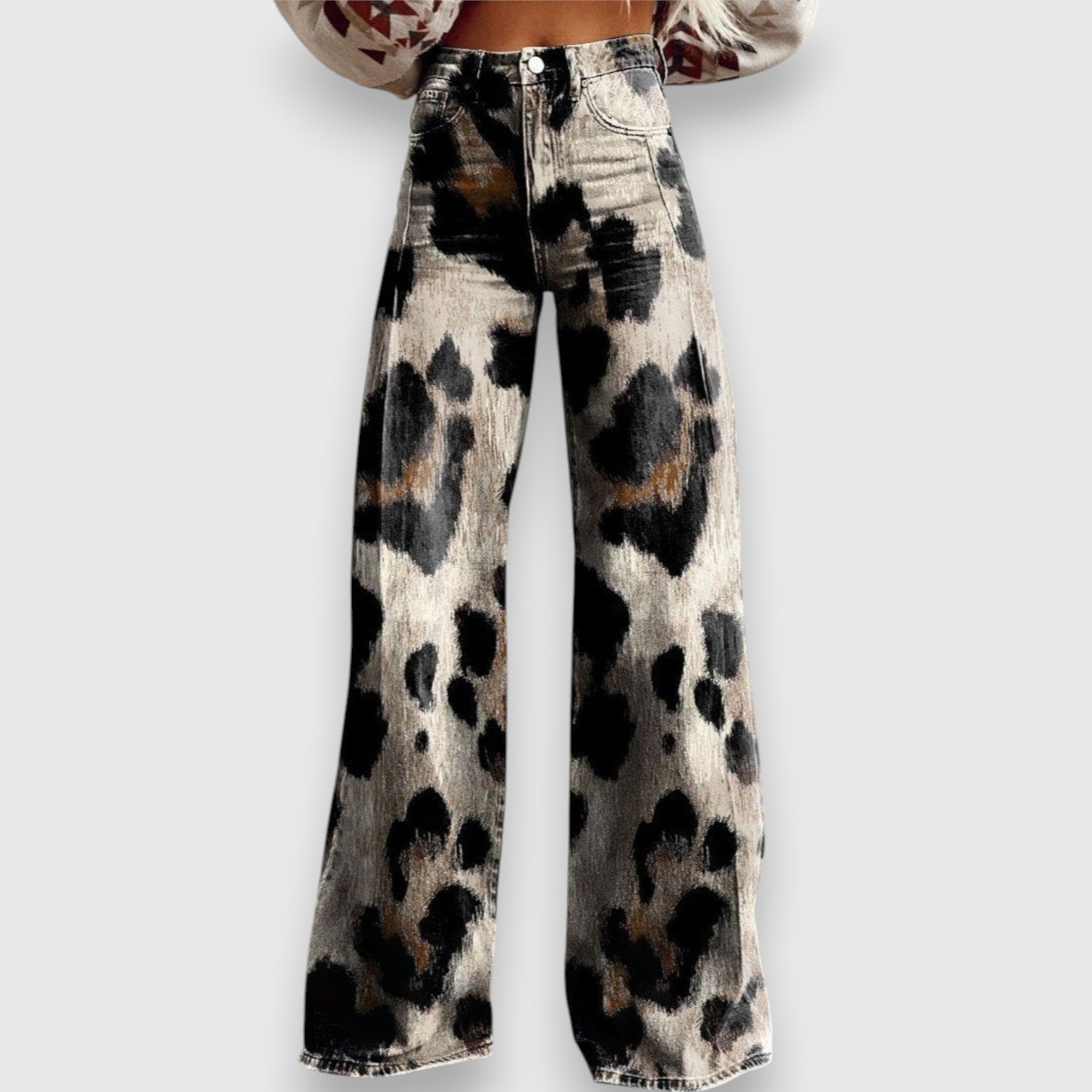 Tavira – Statement-Jeans mit Wildmuster