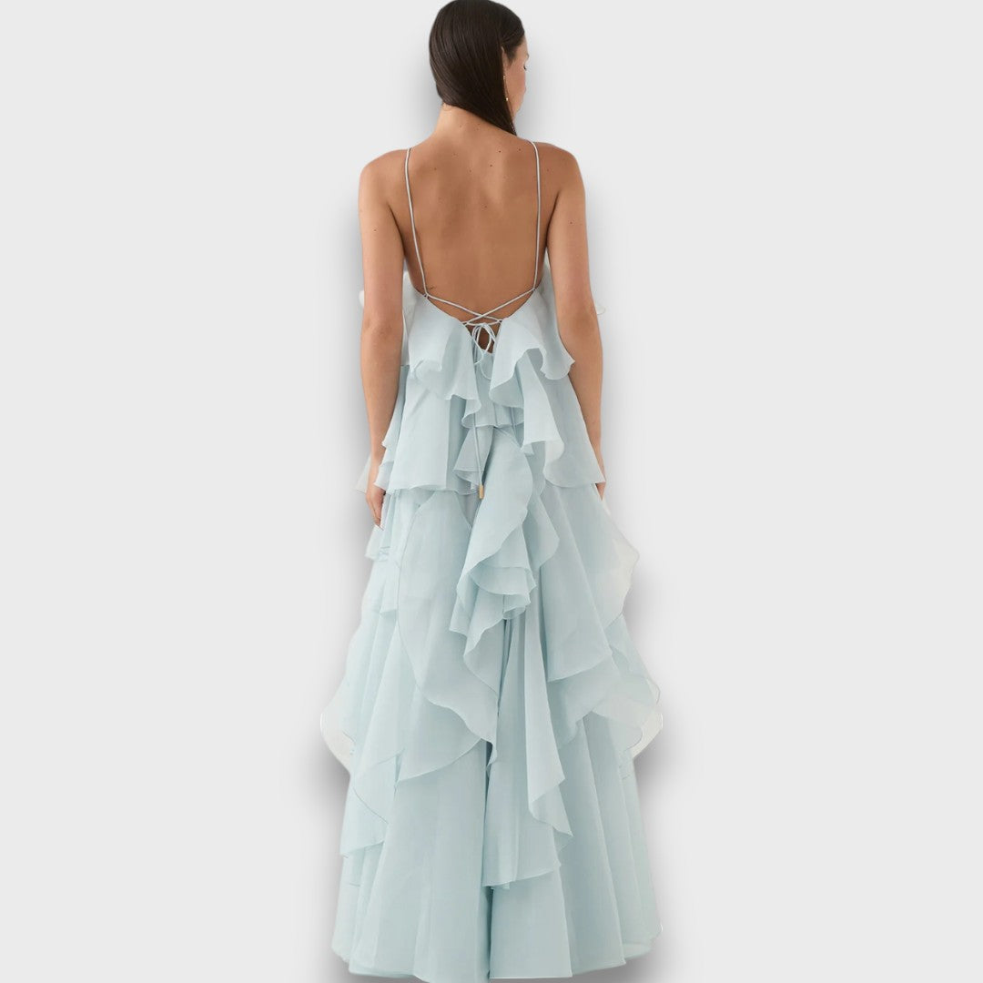 Arvella – Rüschenkleid mit Halterneck