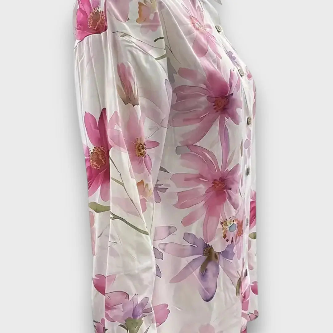 Emiliana – Fließende Bluse mit Aquarellblüten