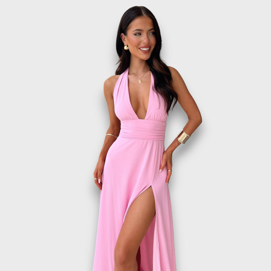 Elenoré – Maxikleid mit tiefem Beinschlitz