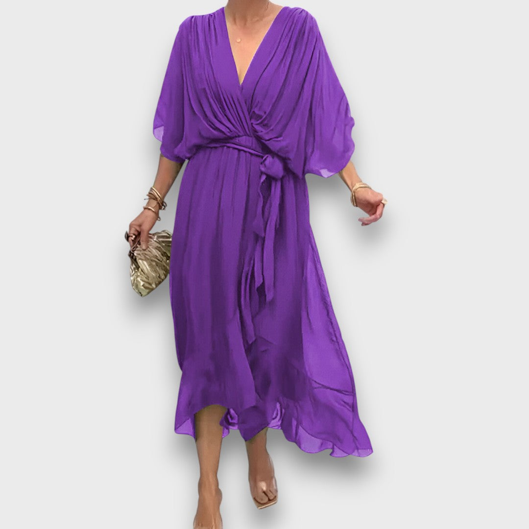 Monica – Luftiges Kleid mit V-Ausschnitt