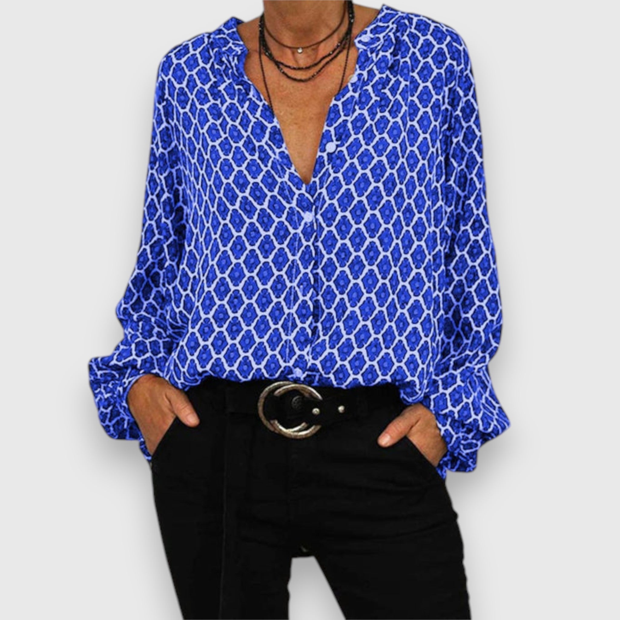 Melvia – Bluse mit modernem Muster