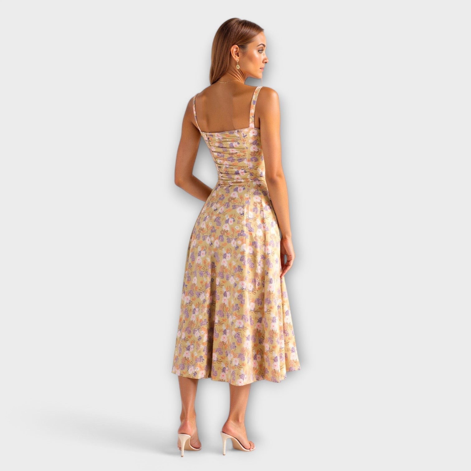 Marvelle – Midikleid mit floraler Silhouette