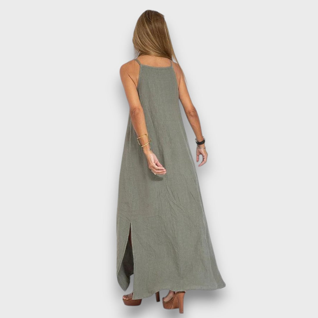 Sena – Leinenkleid mit Seitenschlitz