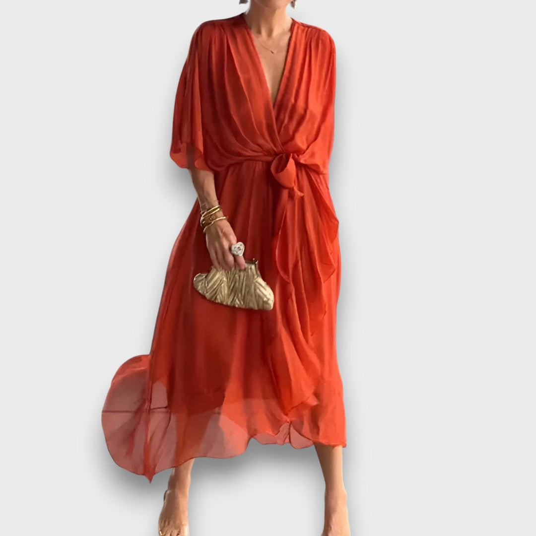 Monica – Luftiges Kleid mit V-Ausschnitt