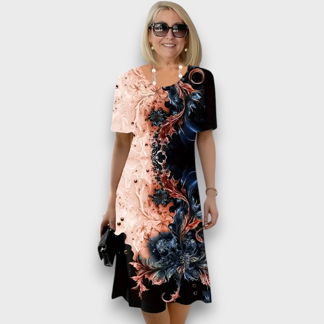 Lorea – Midi-Kleid mit künstlerischer Note
