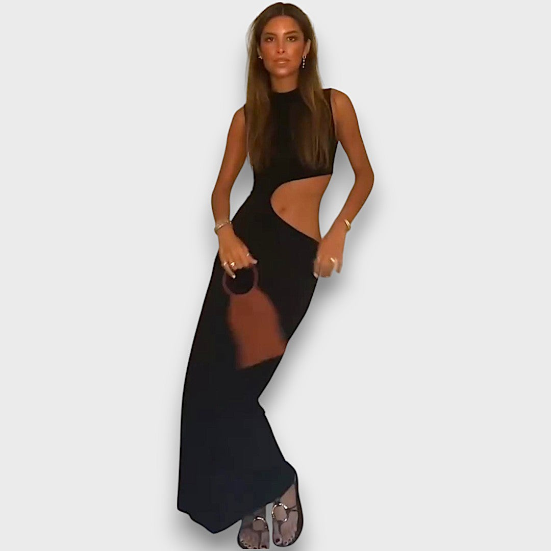 Nathan – Schwarzes Kleid mit Cut-Out