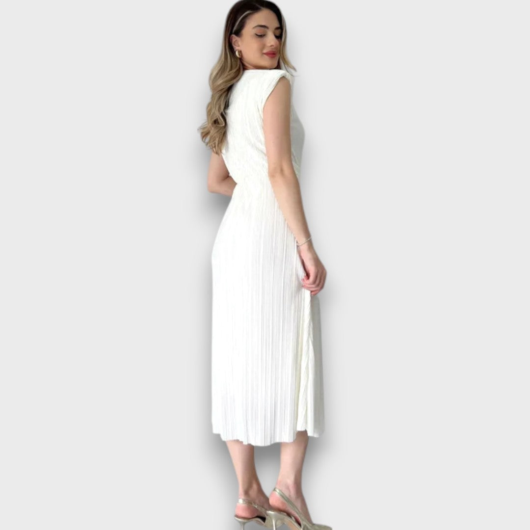 Nirelle – Plissiertes Midikleid mit Taillendetail