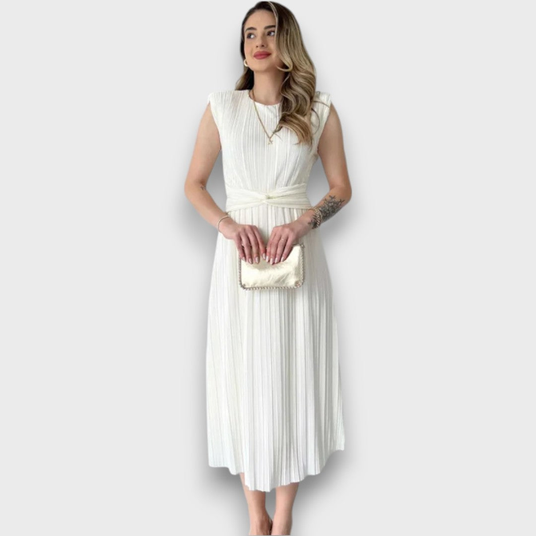 Nirelle – Plissiertes Midikleid mit Taillendetail