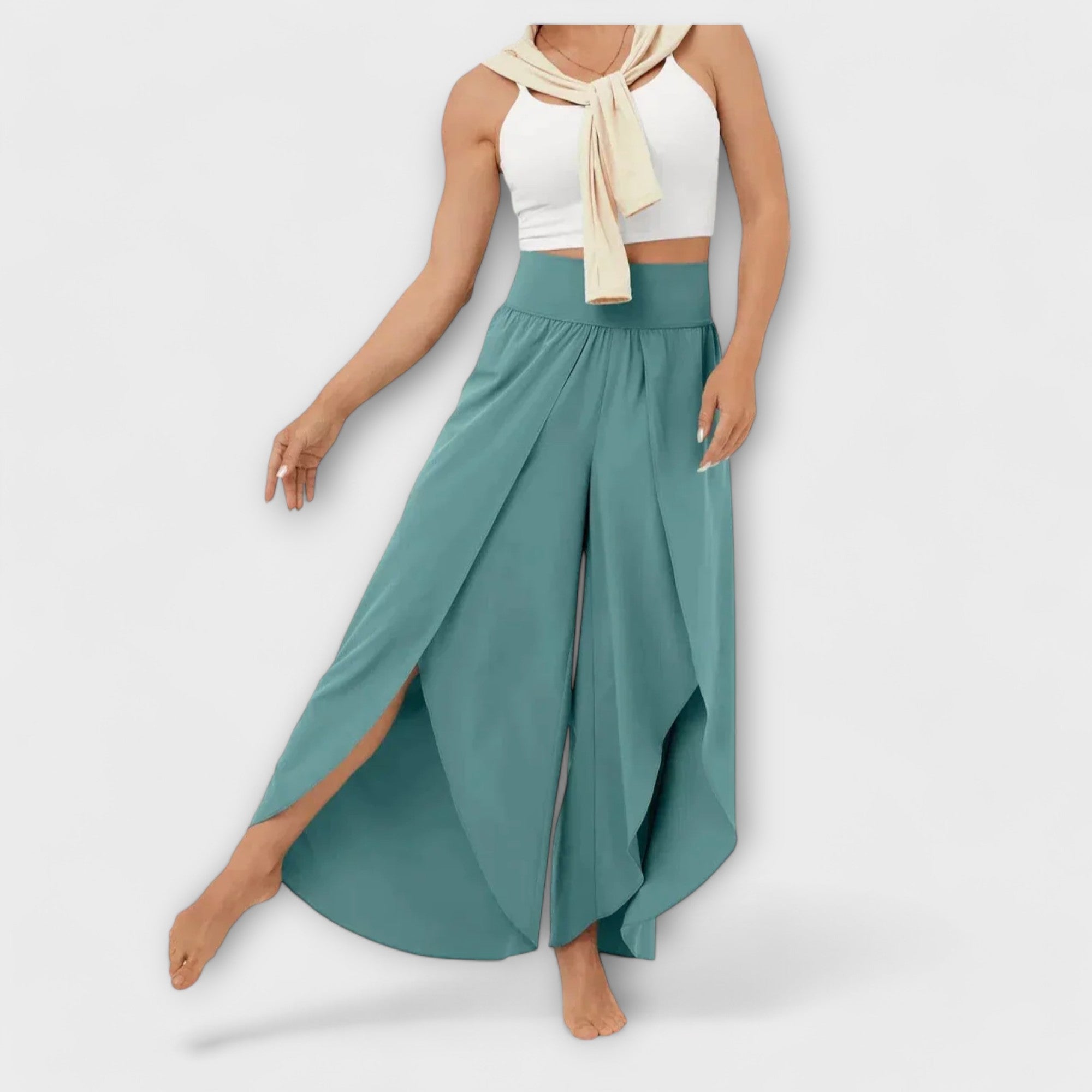 Talema – Fließende Sommerhose mit femininem Beinschlitz