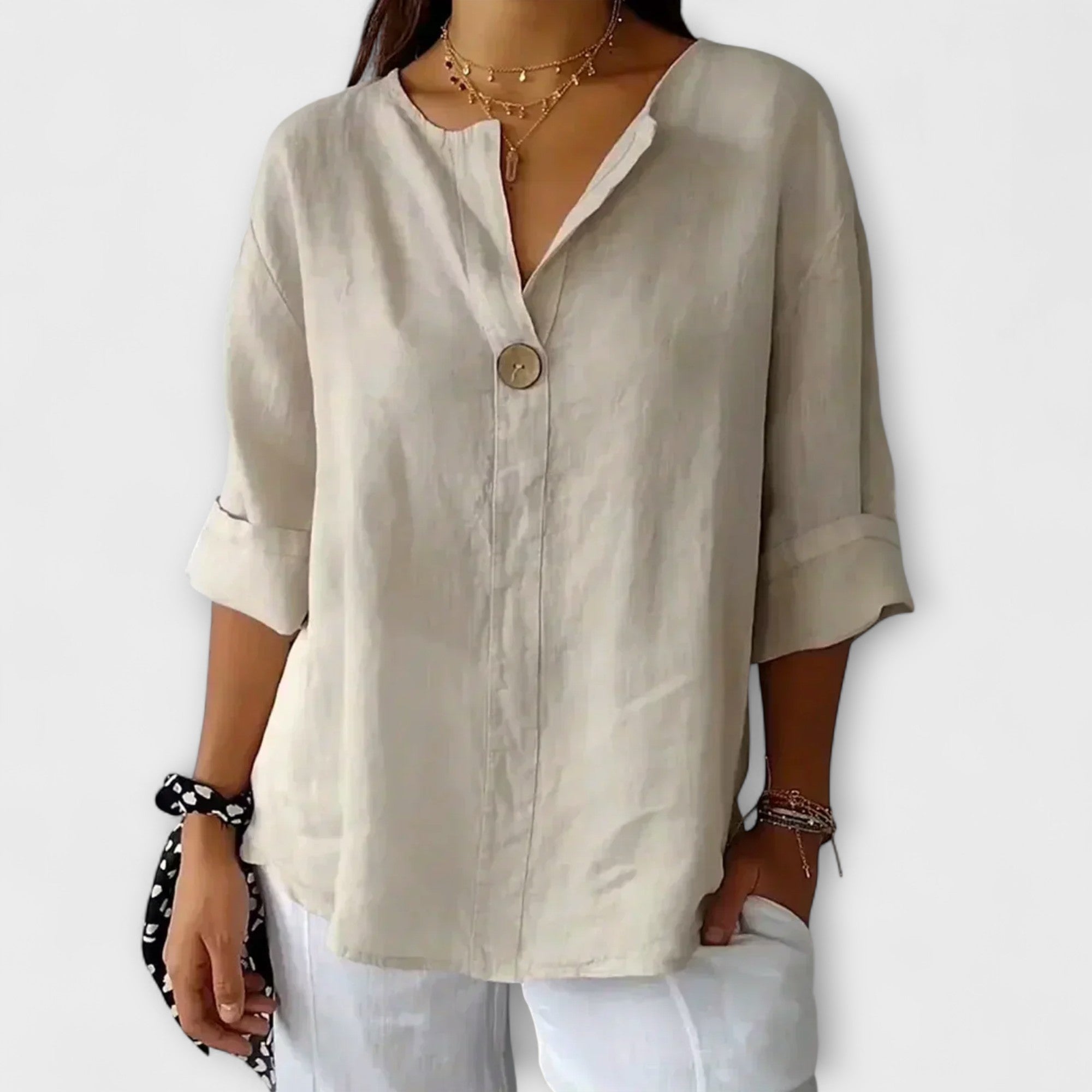 Seretha – Stilvolle Bluse mit V-Ausschnitt