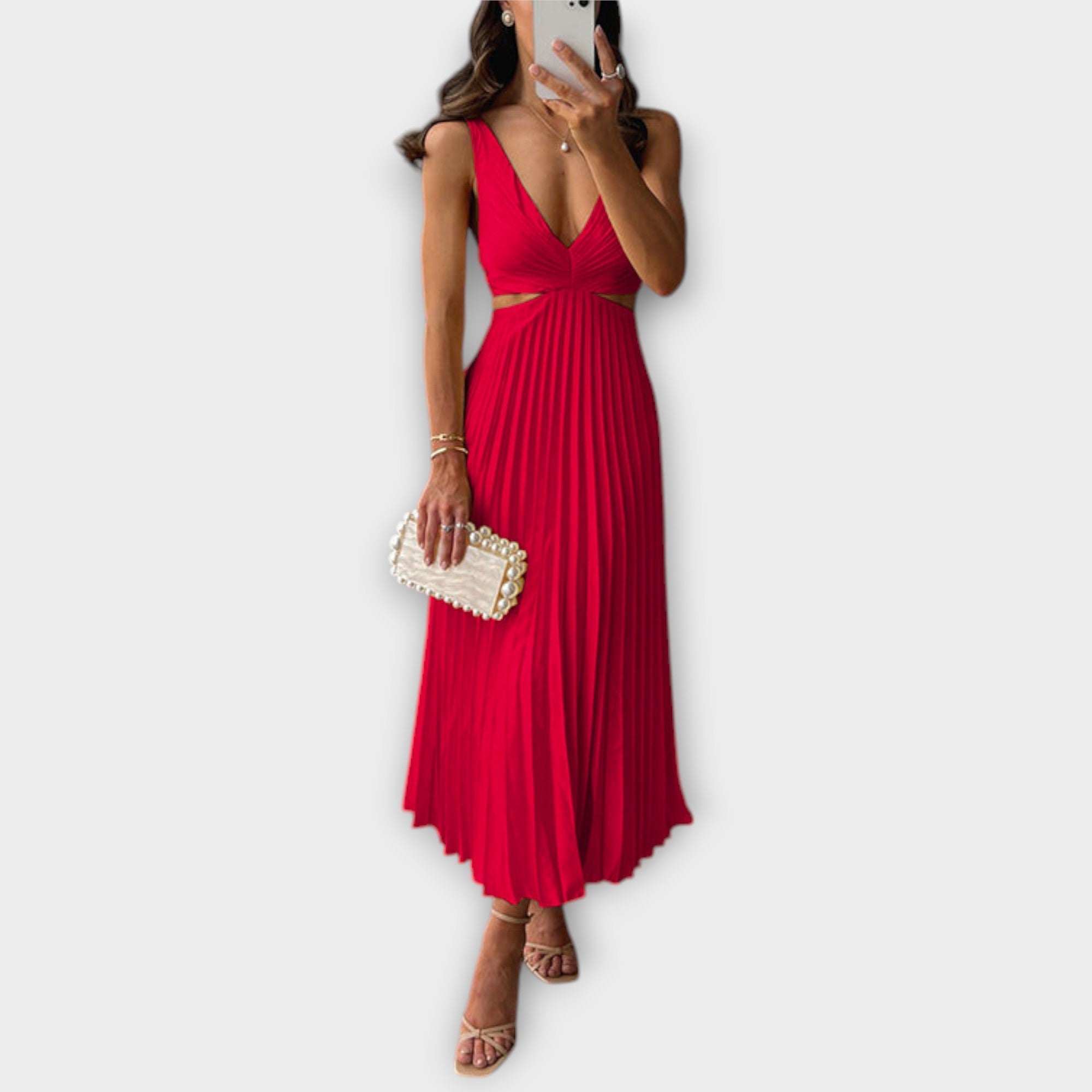 Aurine – Faltenkleid mit raffinierter Taille