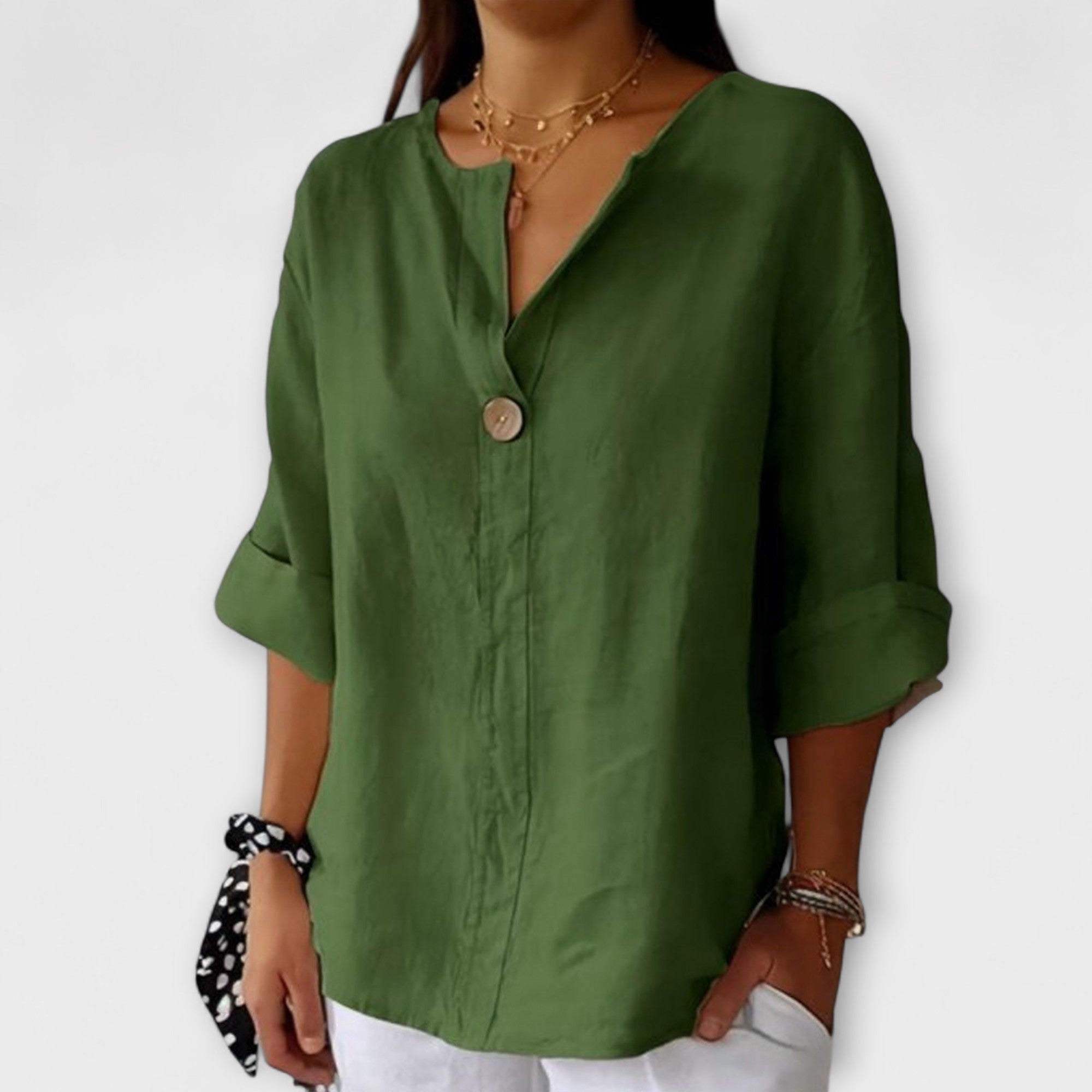 Seretha – Stilvolle Bluse mit V-Ausschnitt