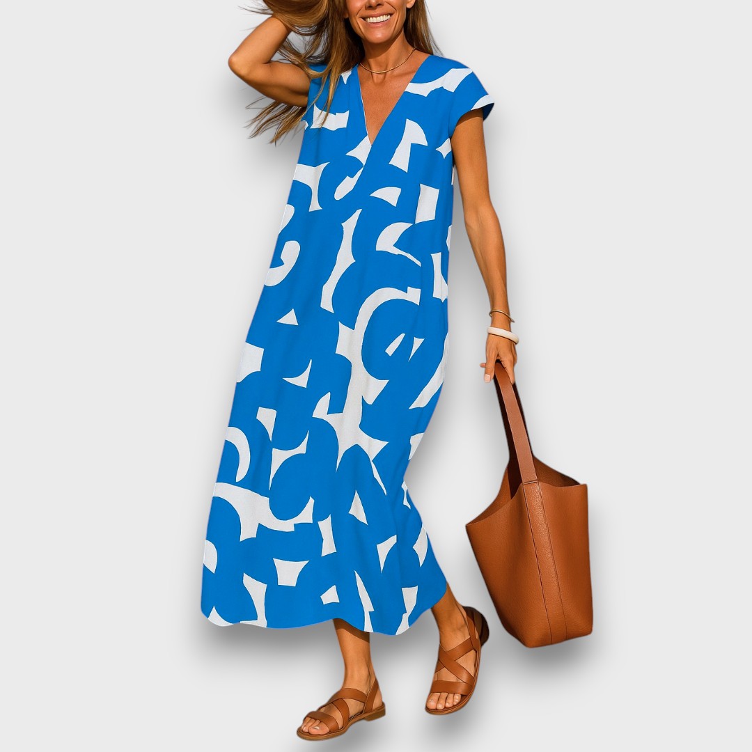 Linae – Luftiges Kleid mit V-Ausschnitt