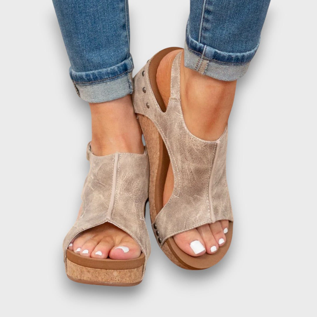 Liane – Keilsandalen mit Softleder-Effekt