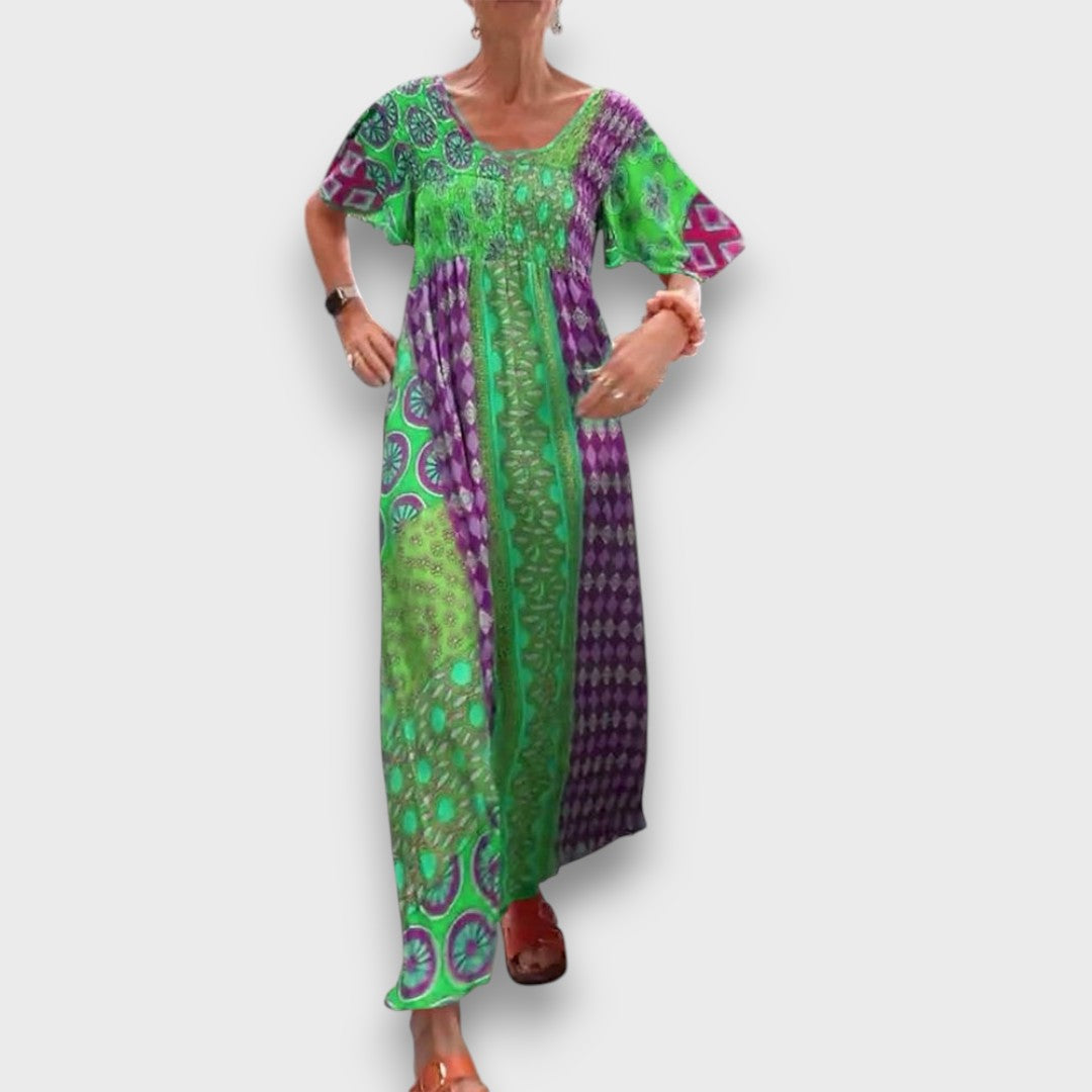 Calista – Buntes Maxikleid im Boho-Stil