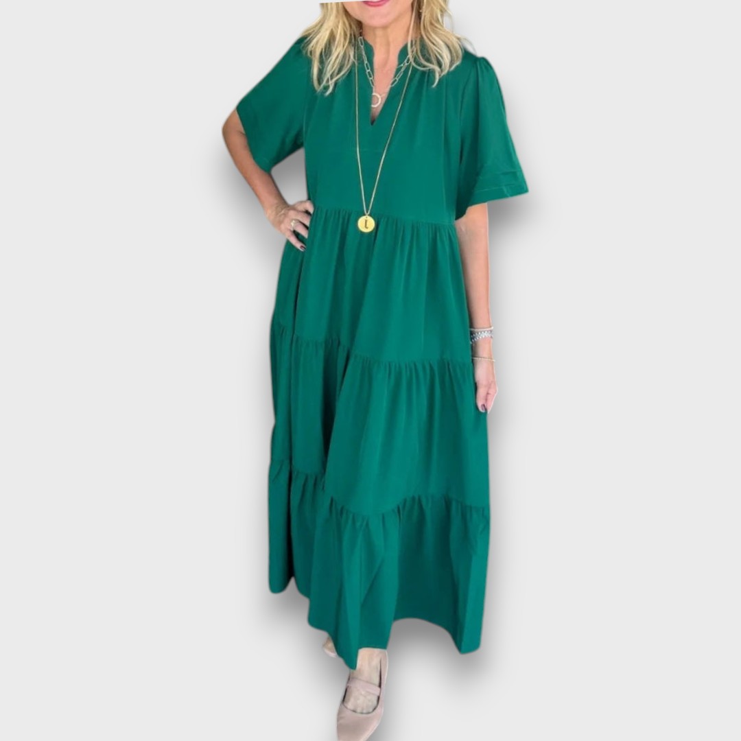Marenna – Lockeres V-Neck Maxikleid