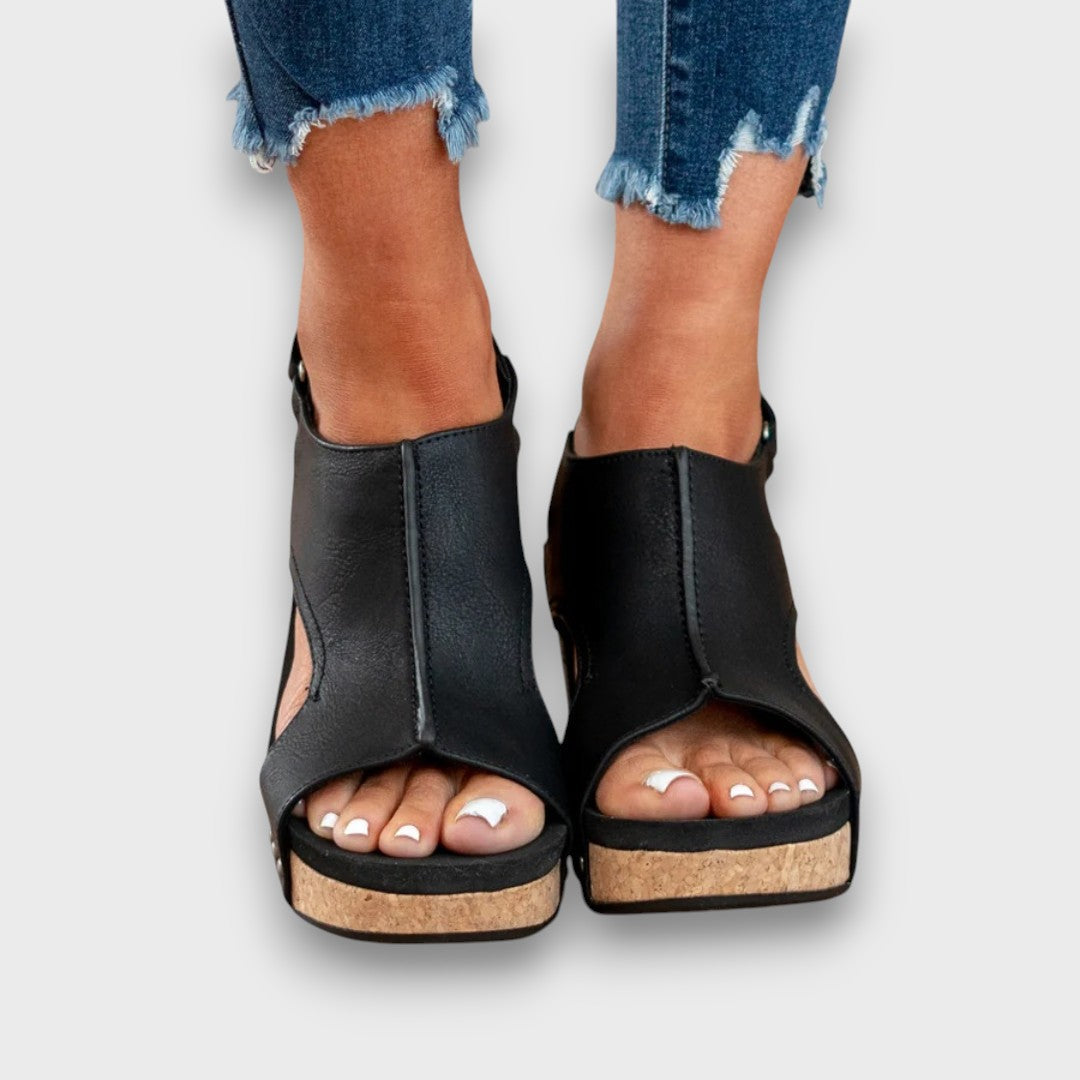 Liane – Keilsandalen mit Softleder-Effekt
