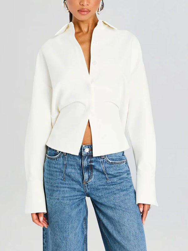 Celene – Strukturbluse mit modernem Twist