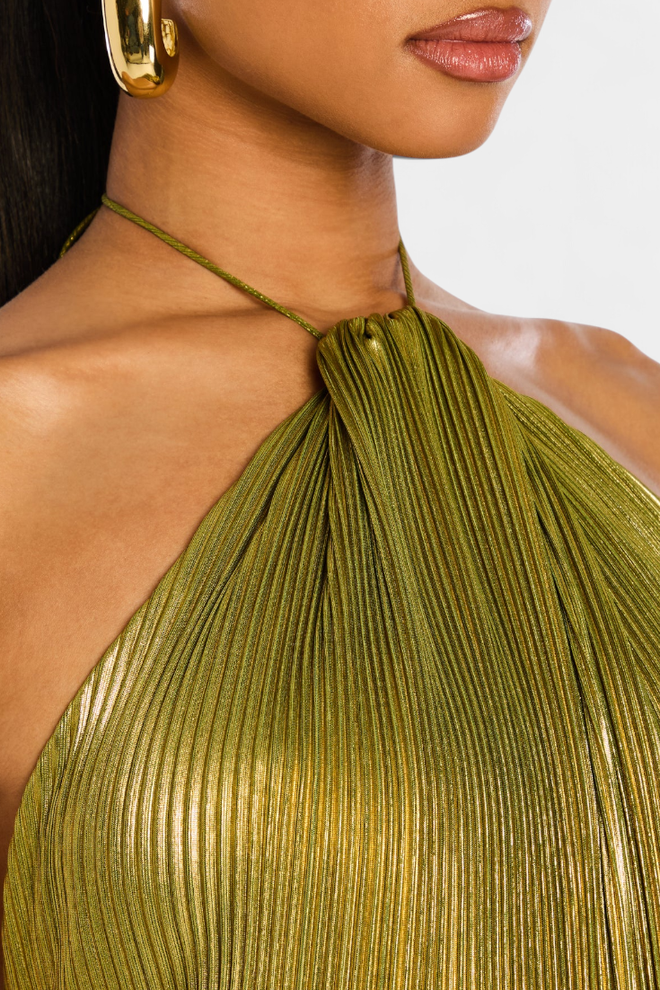 Zaviera – Abendkleid mit metallischem Glanz