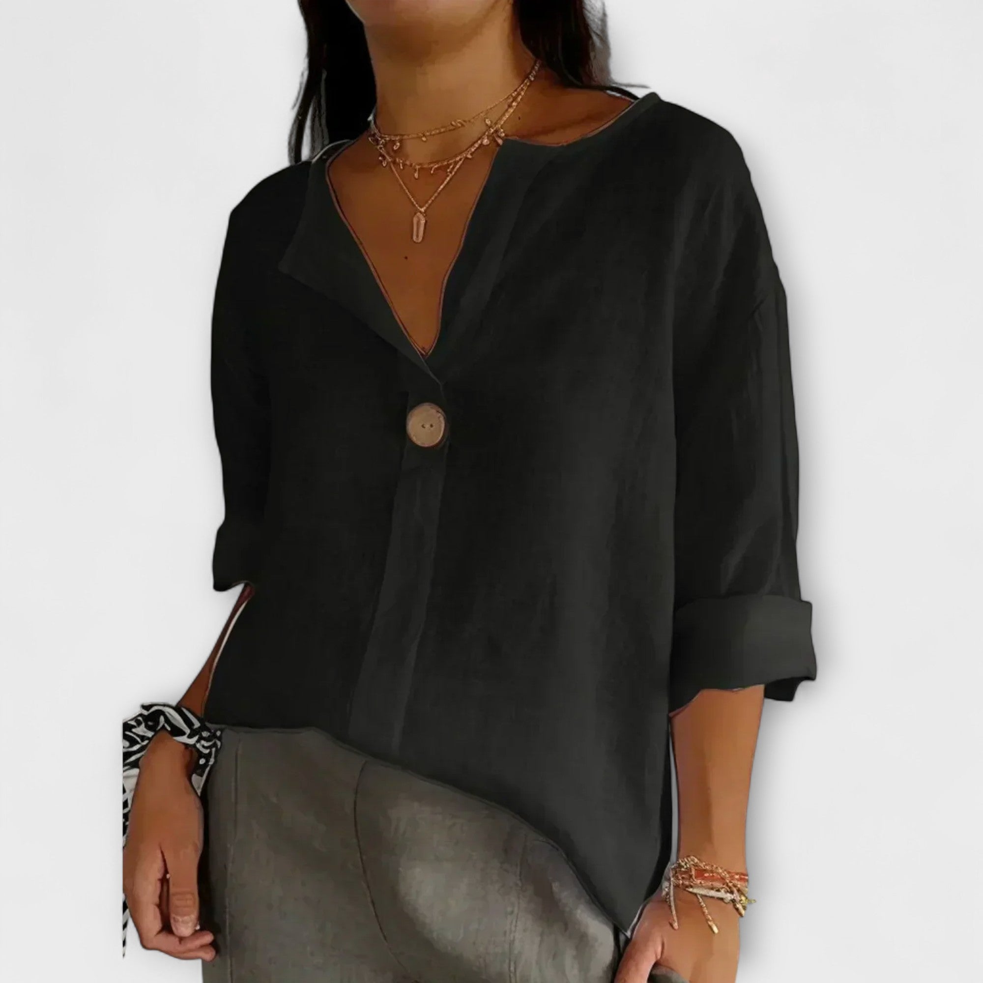 Seretha – Stilvolle Bluse mit V-Ausschnitt