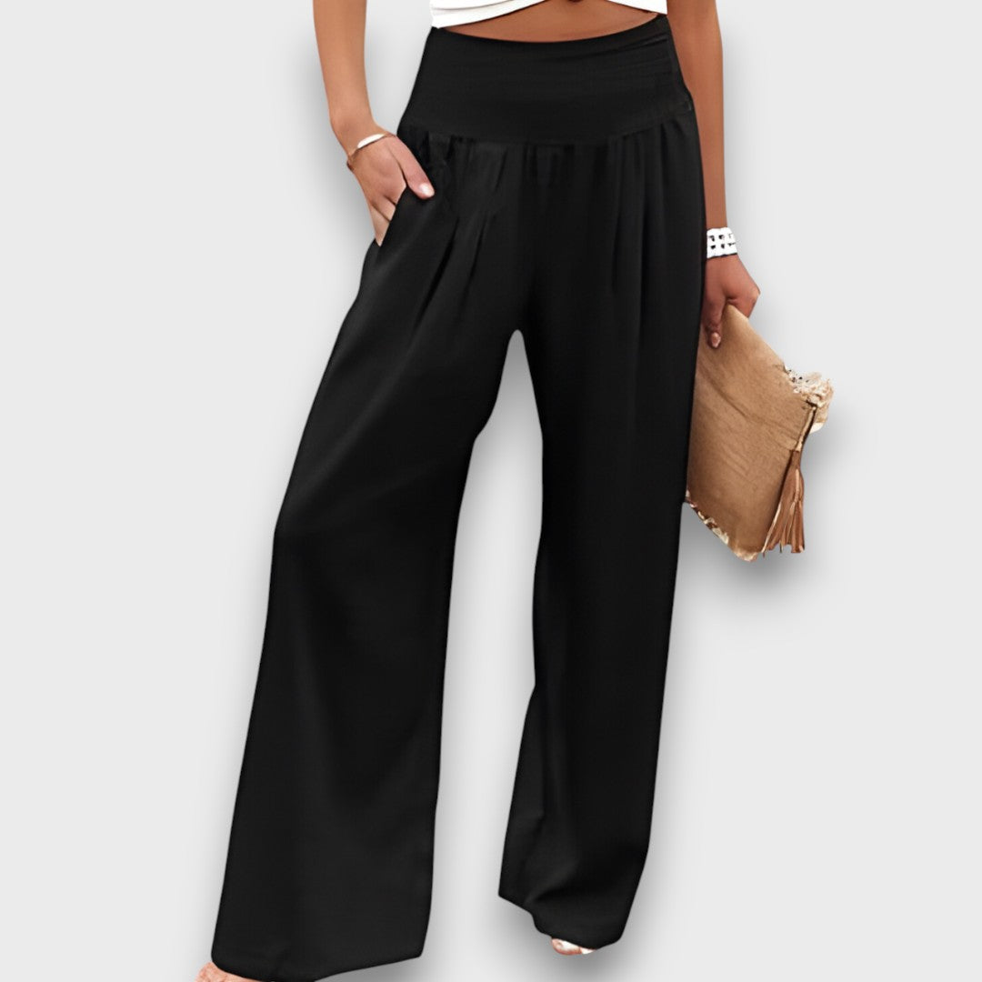 Solaya – Weite Sommerhose mit Smokbund
