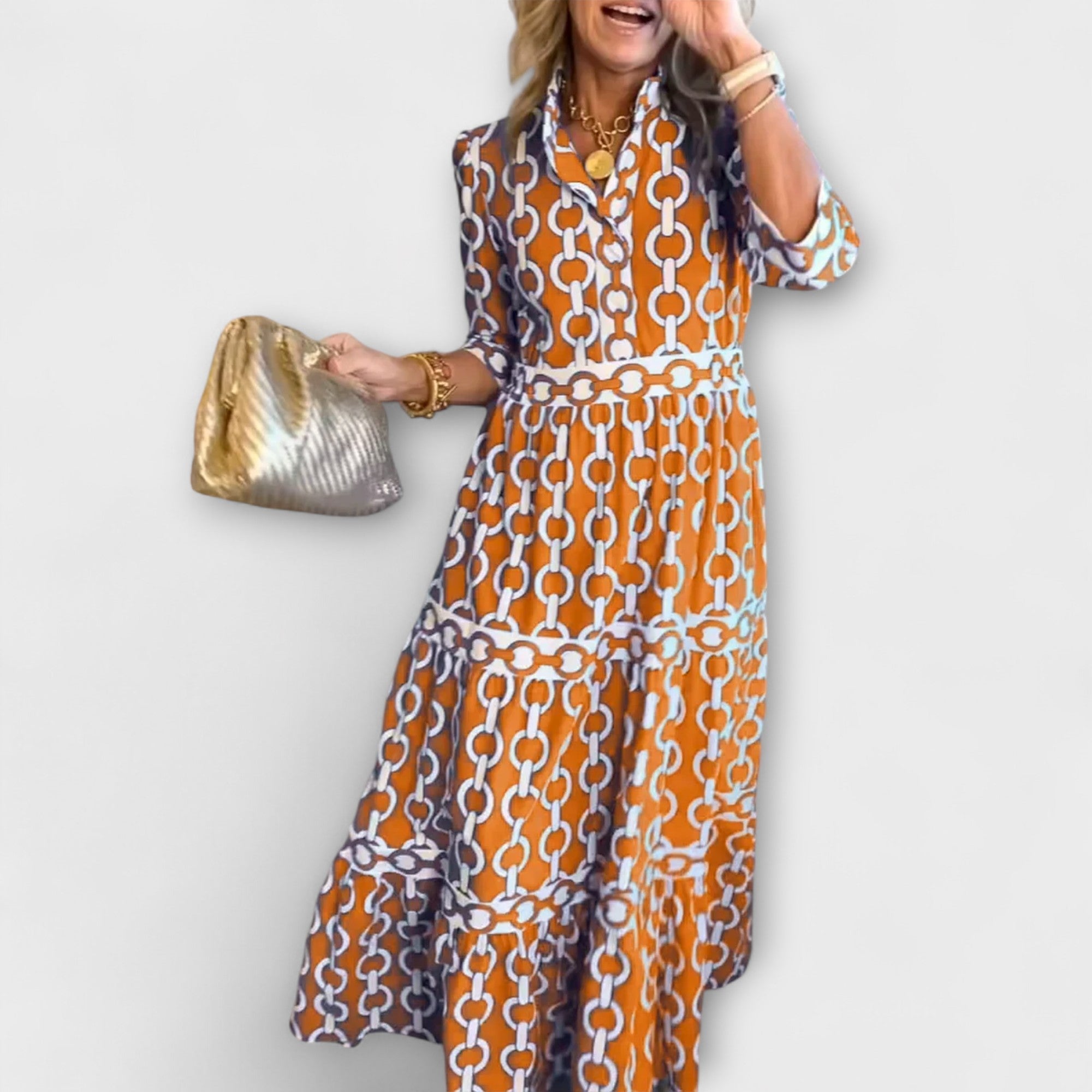 Loradia – Midikleid mit Kettenprint