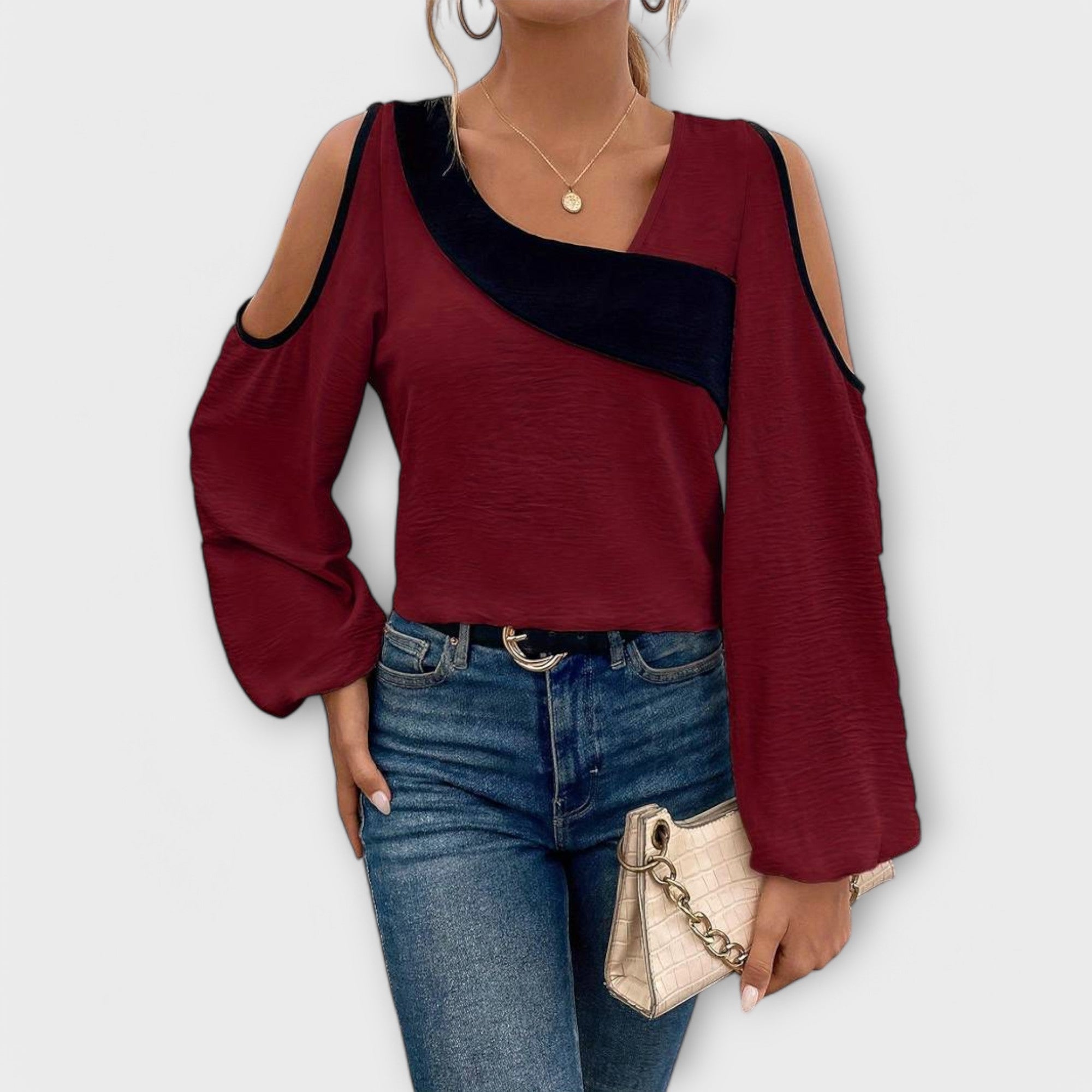 Nayela – Bluse mit quadratischem Ausschnitt