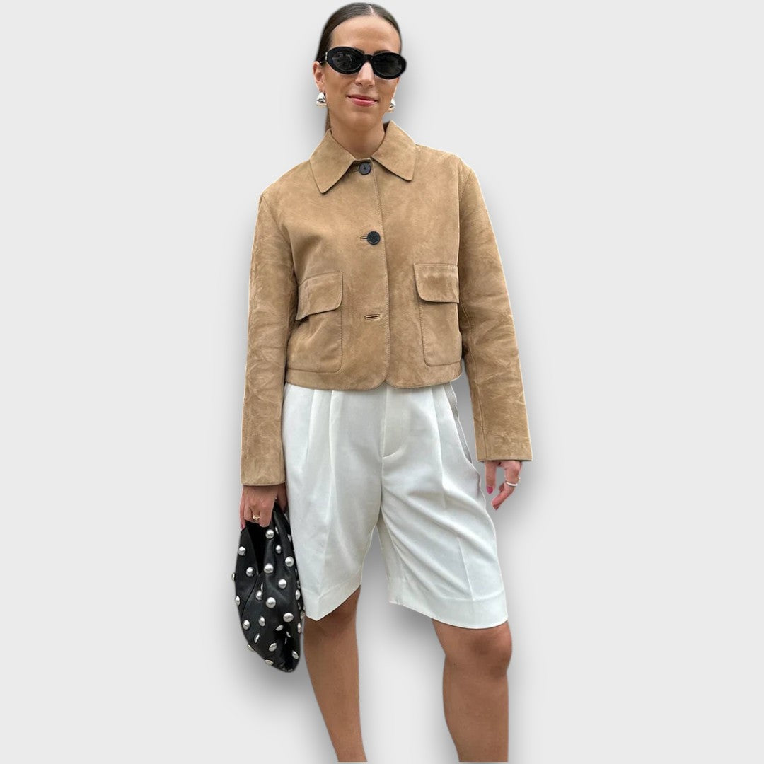 Naomi – Elegante Wildlederjacke mit klassischem Schnitt