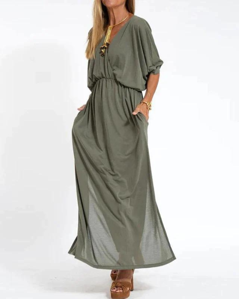 Valira – Fließendes Maxikleid mit elastischer Taille