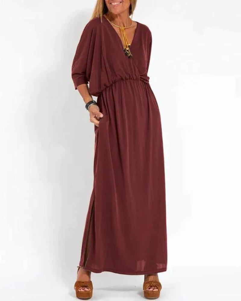 Valira – Fließendes Maxikleid mit elastischer Taille