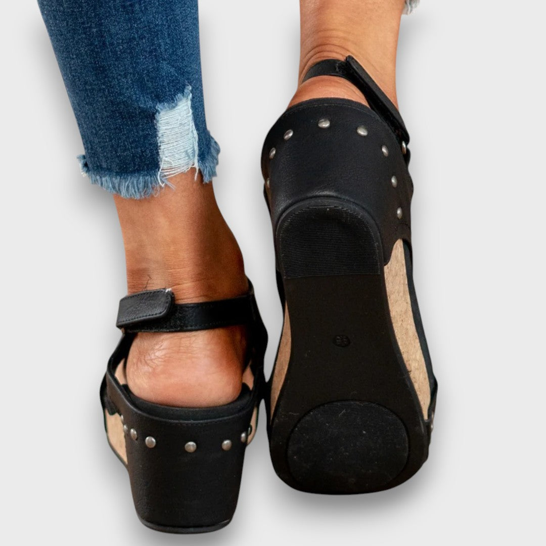Liane – Keilsandalen mit Softleder-Effekt