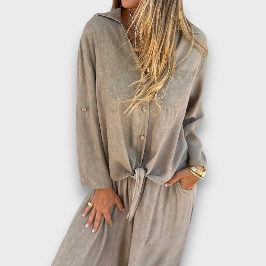 Soren – Zweiteiler mit Oversize-Hemd und weiter Hose