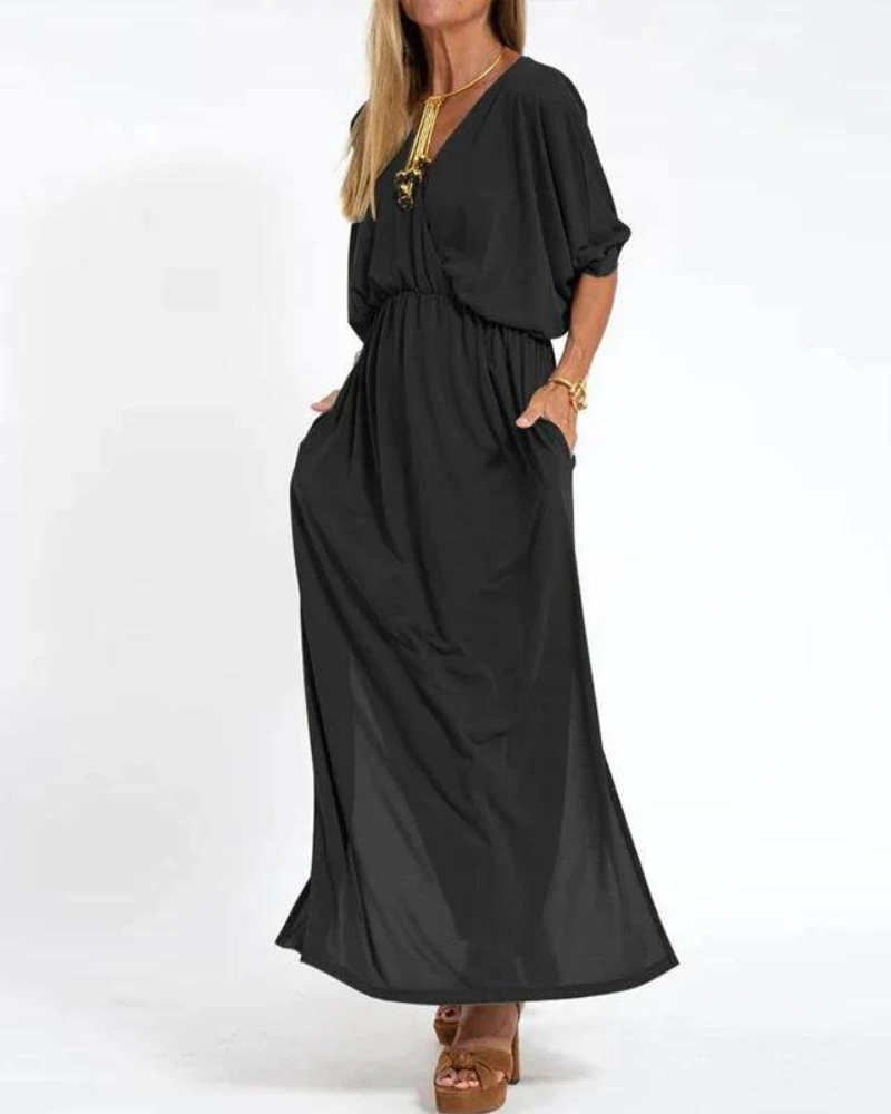 Valira – Fließendes Maxikleid mit elastischer Taille