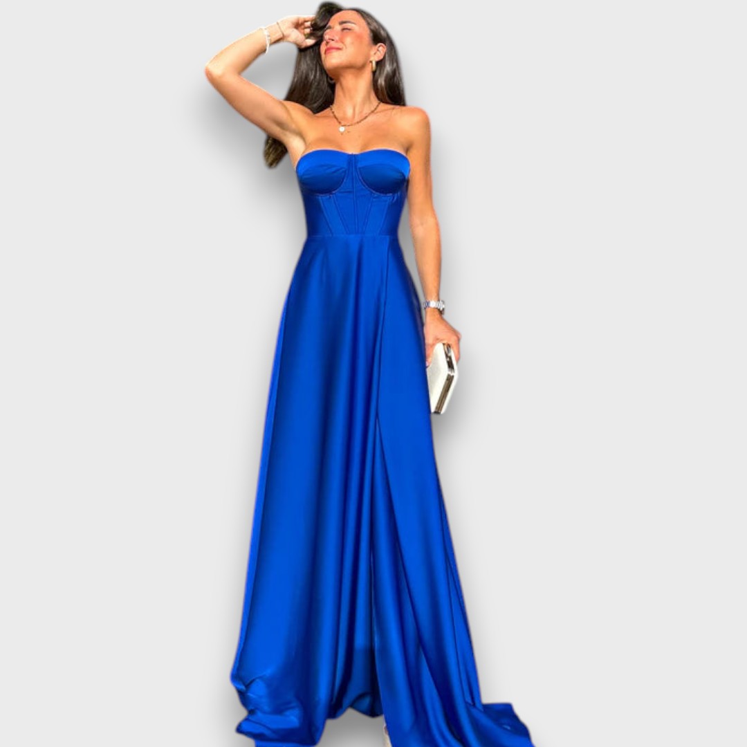 Victoria – Schulterfreies Abendkleid mit Rückenschnürung