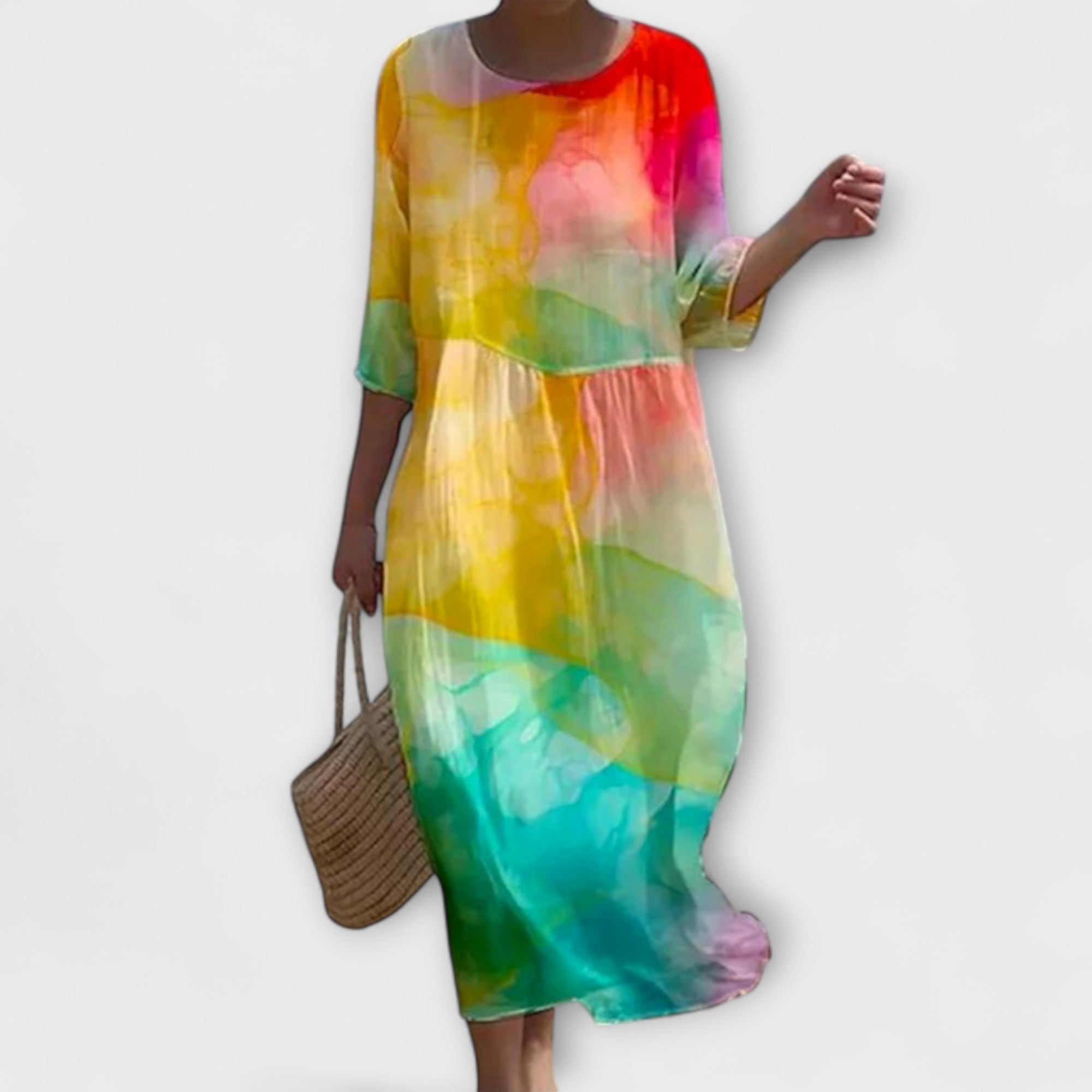Florielle – Fließendes Kleid mit Blumendruck