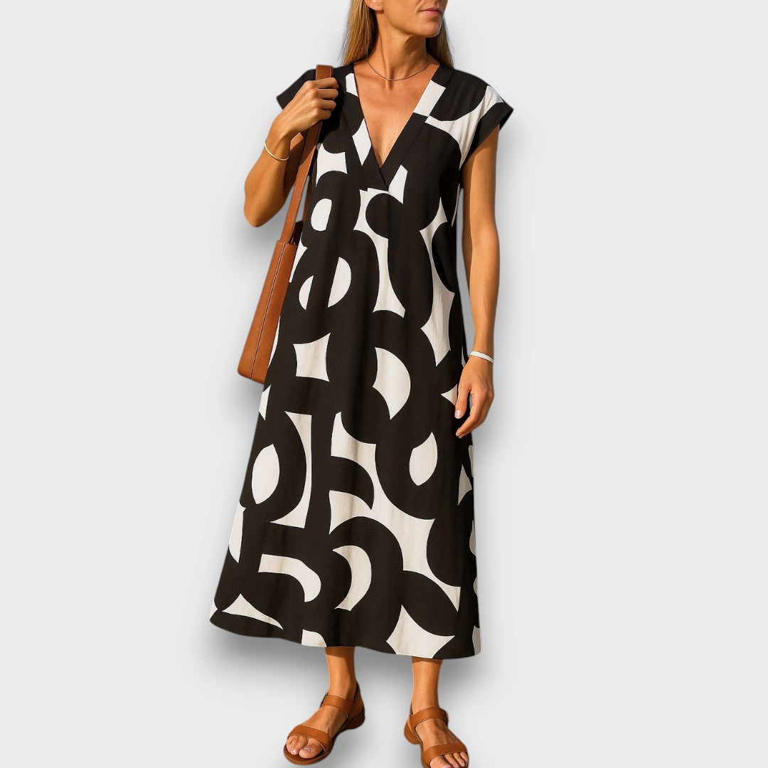 Linae – Luftiges Kleid mit V-Ausschnitt