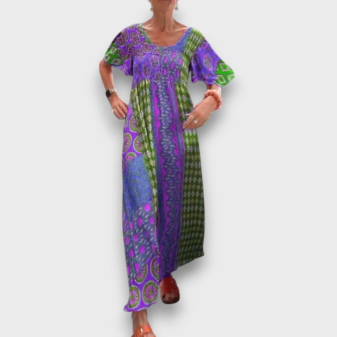 Calista – Buntes Maxikleid im Boho-Stil