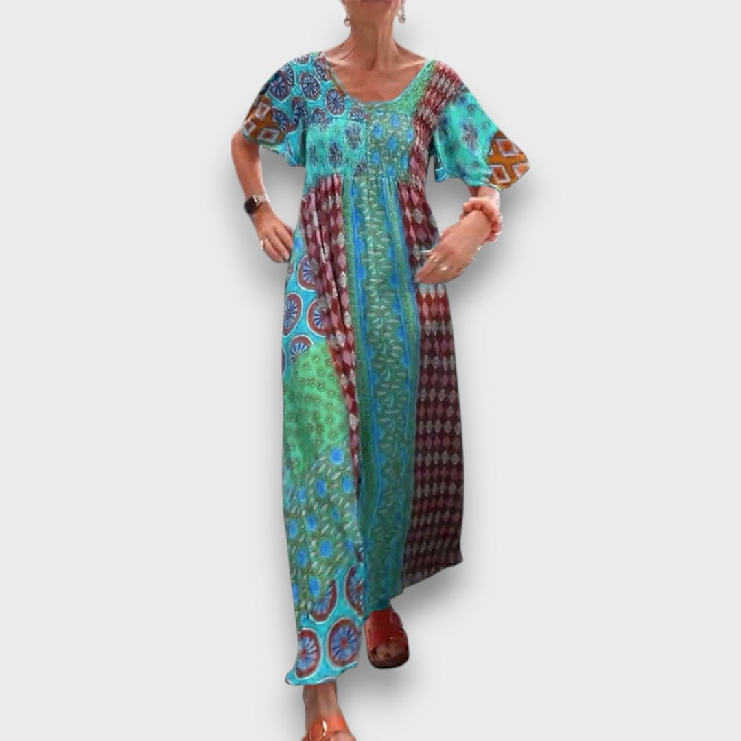 Calista – Buntes Maxikleid im Boho-Stil