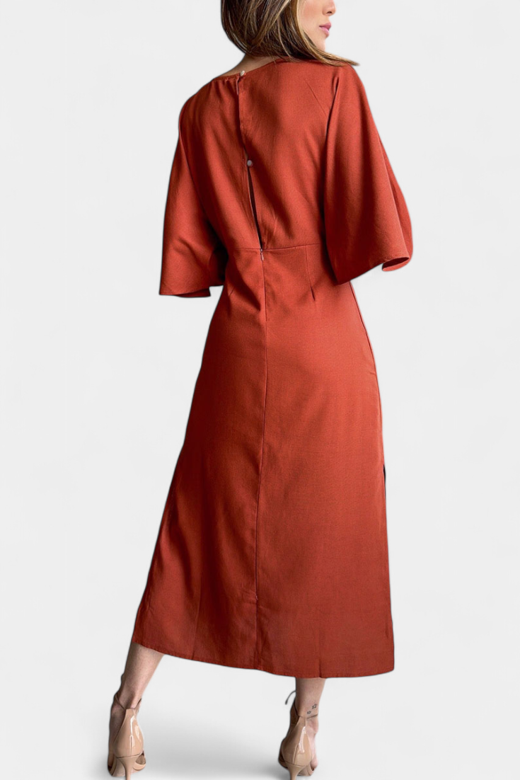 Leontine – Kleid mit Bindung und Kimonoärmeln