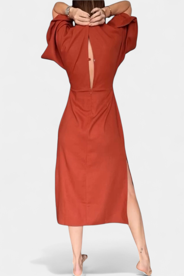 Leontine – Kleid mit Bindung und Kimonoärmeln