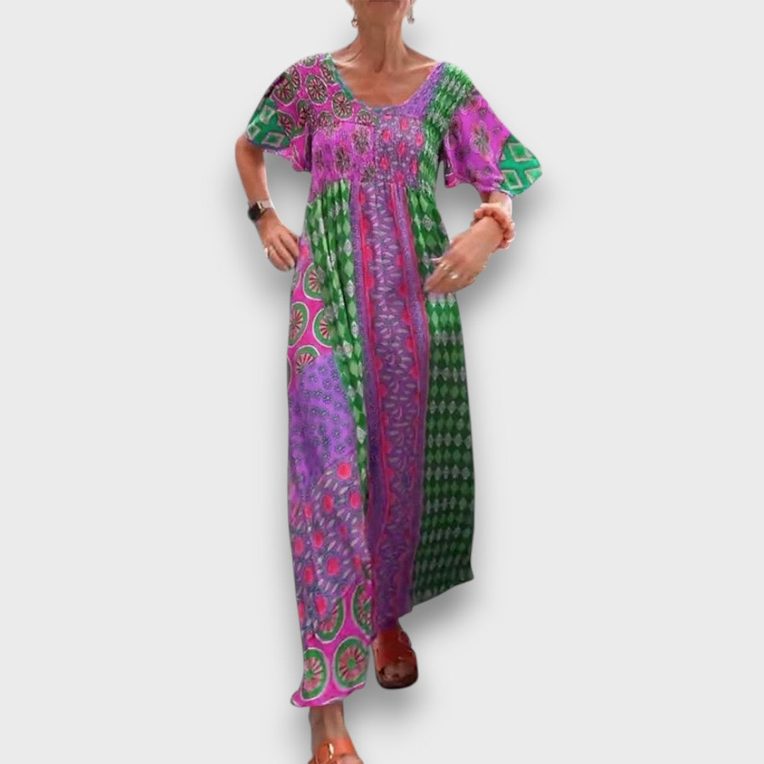 Calista – Buntes Maxikleid im Boho-Stil