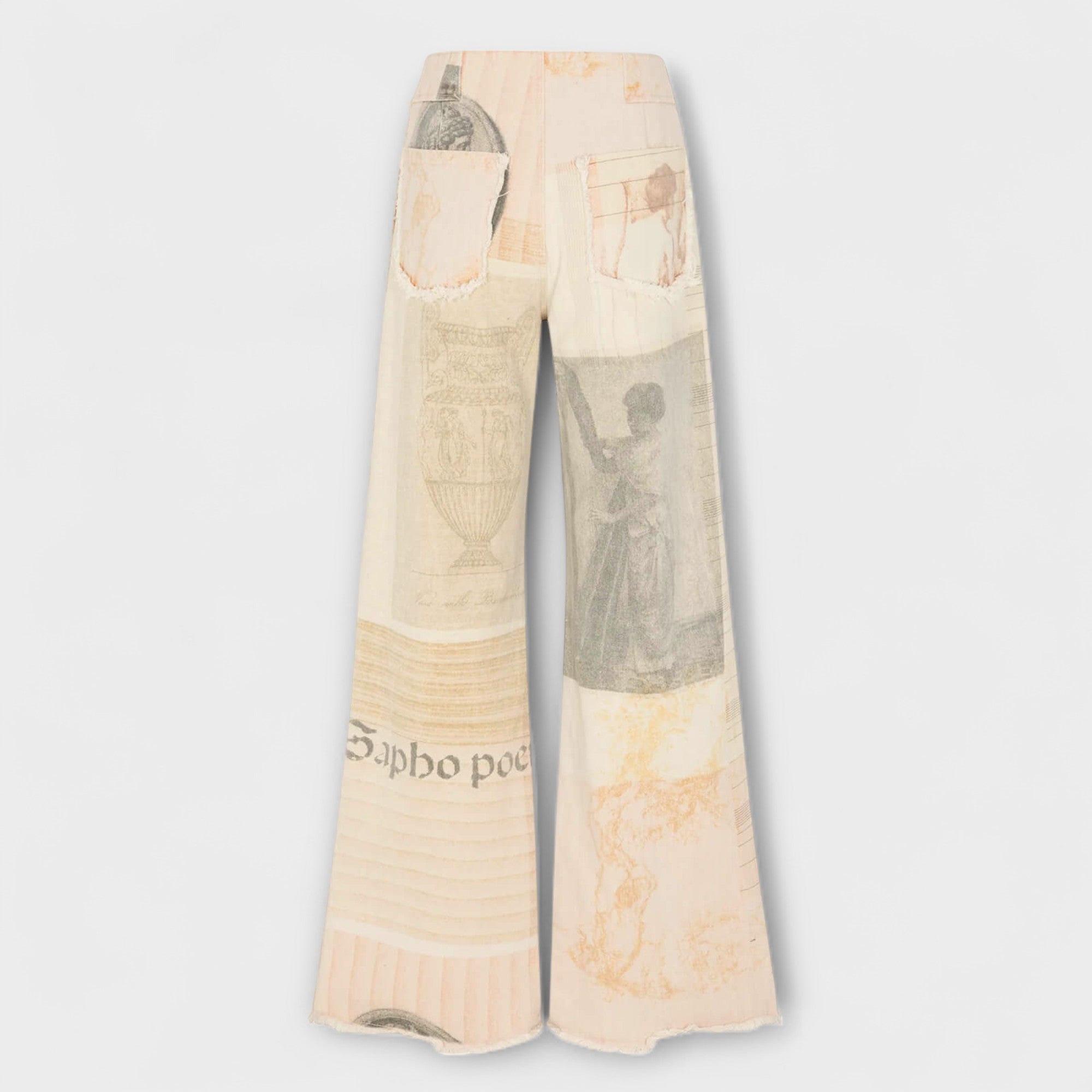 Rhea – Bedruckte Wide-Leg Jeans mit Vintage-Flair